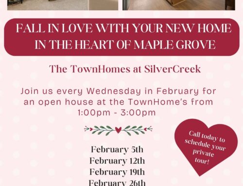 Come see why everyone in Maple Grove is talking about our NEW TownHomes for an open house on Wednesdays through February !